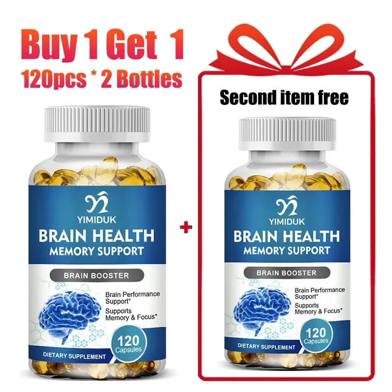 Pure Brain Health Supplement with Phosphatidylserine for Concentration Memory Clarity & Focus Boosts Learning & Sharp Mind