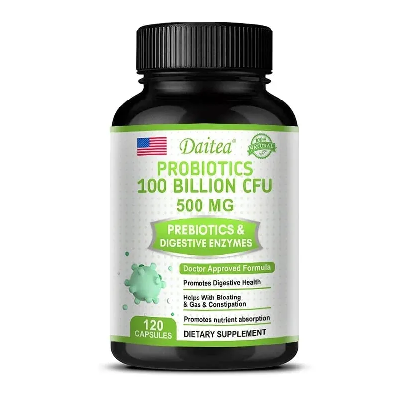 Probiotics 100 Billion CFU with Prebiotics & Digestive Enzymes Gut Health Digestion Bloating Relief & Immune Support