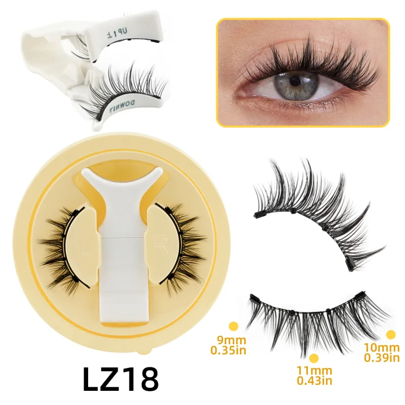 1 Pair New Magnetic Eyelashes Set With Tweezers Makeup Natural Light Eyelash Extension Tools Reusable False Eye Lashes
