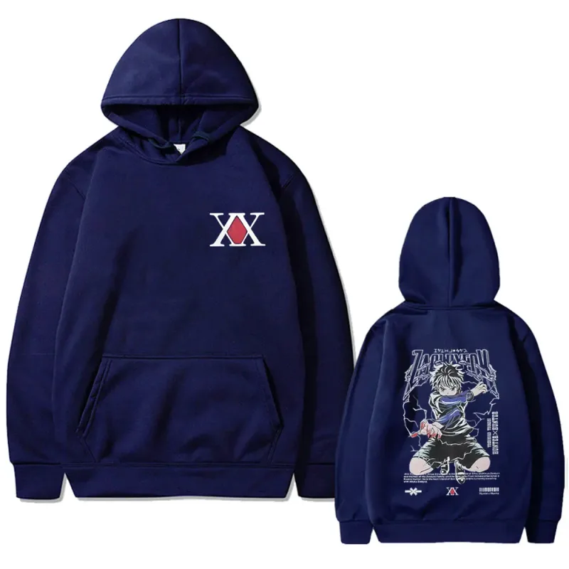 Anime Hunter X Hunter hoodie Killua Zoldyck Graphic hooded tracksuit Men Women Clothing Casual Oversized fleece cotton hoodies