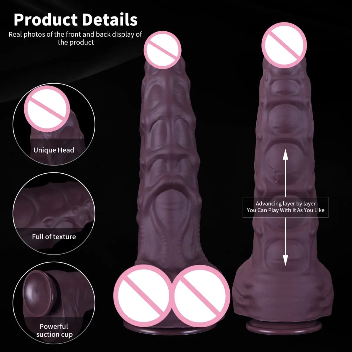 Ultra large and thick Realistic Dildo Anal Plug Horse Penis Long Butt Plug Anus Expansion Stimulator Anal Sex Toys for Woman Men