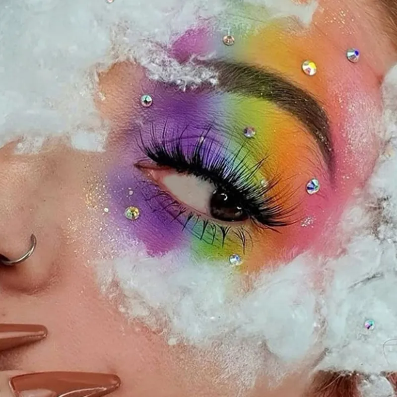 30 Color Eye Shadow Palette Rainbow Coral Pearl Glitter Matte Sequins Shimmer High Pigment Eye Shadow Party ＆ Dance Show Makeup