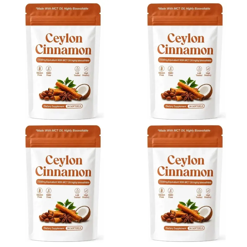Ceylon Cinnamon Extract Softgels with MCT Oil Antioxidant Support and Metabolism Support Highly Bioavailable 30 Softgels