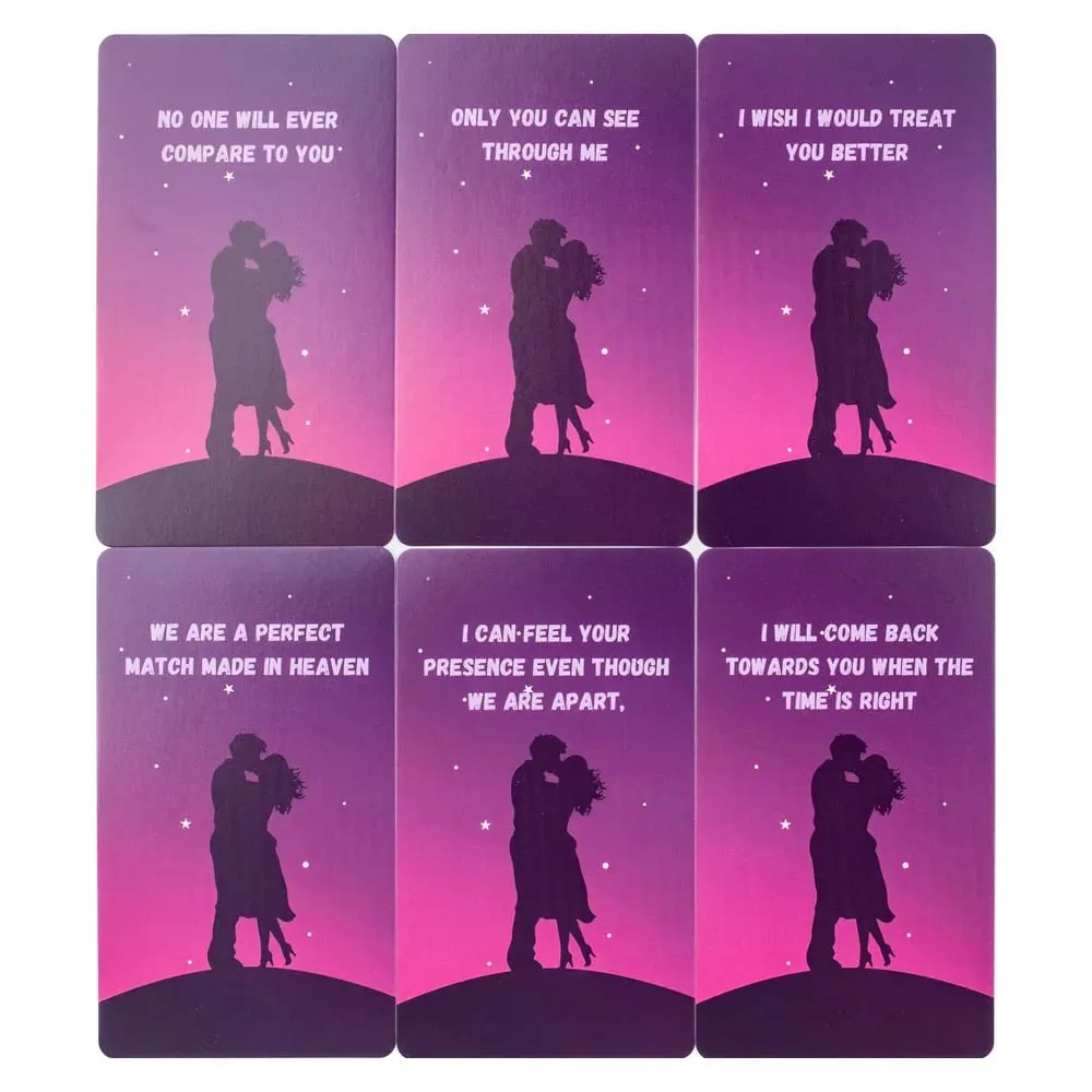 64Cards Lover Messages Oracle Cards For Family Party High Quality Fortune Telling Divination Cards Deck Board Game 10.3*6Cm