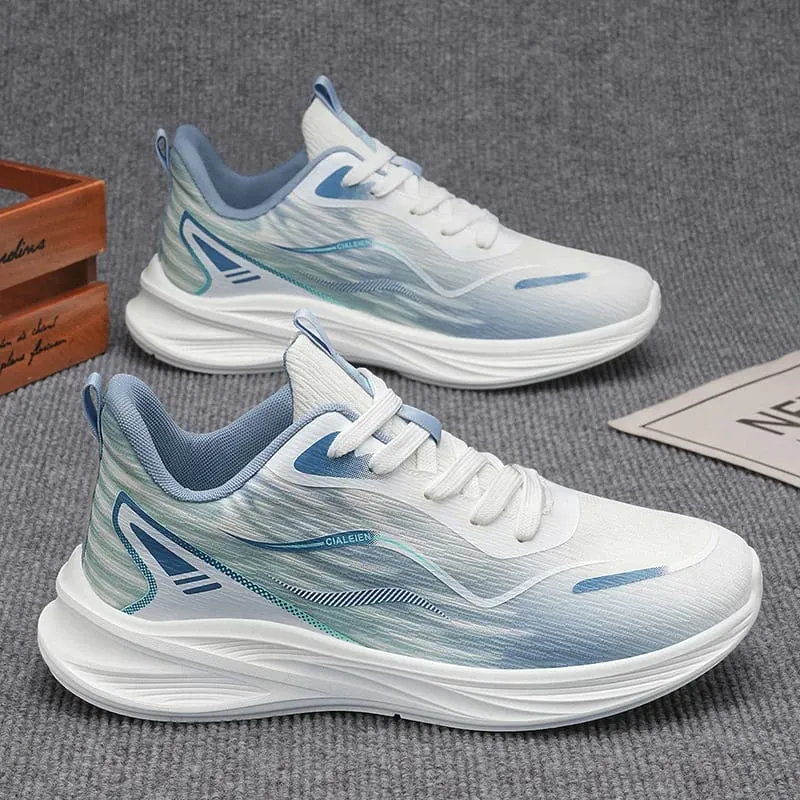 Men's breathable mesh sneakers summer soft-sole anti-slip casual running shoes fashion students lightweight speed sports shoes