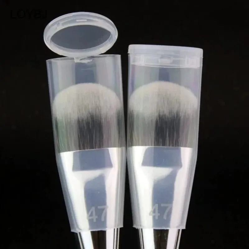 No. 47 Bevel Angle Foundation Brush with plastic cover Professional Slope Liquid Foundation BB Cream Makeup Brush 1/2/3/4/5 PCS