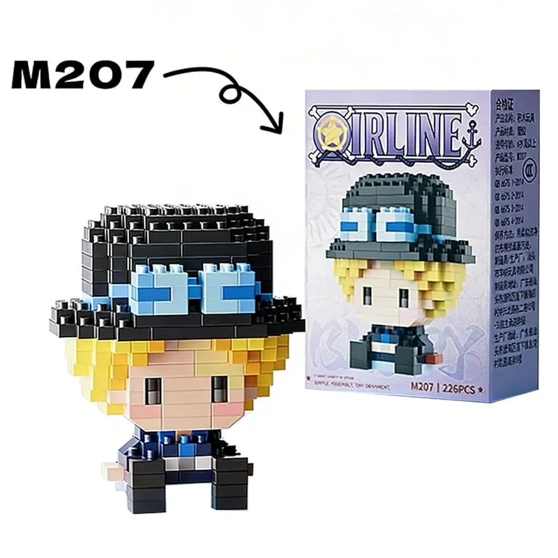 Anime Building Block Chopper Buggy Assembly Micro Building Block Zoro Robin Character Model Mini Bricks Figure Toys For Gift