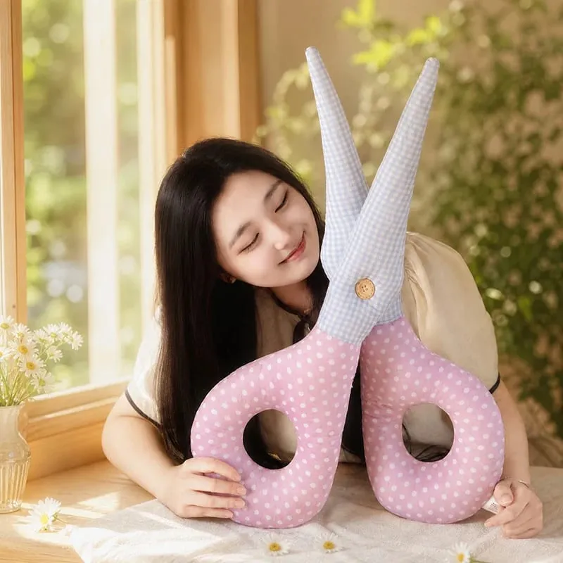 Scissors Plush Pillow Cos Gwen Cute Creative Simulation Cloth Scissors Stuffed Toy Soft Cushion Funny Stress Relief Gift