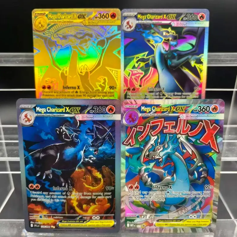DIY Collection Cards Mega X ex Phantasmal Flames EN Self Made Single Card Classic Game Anime Card Gift Toy