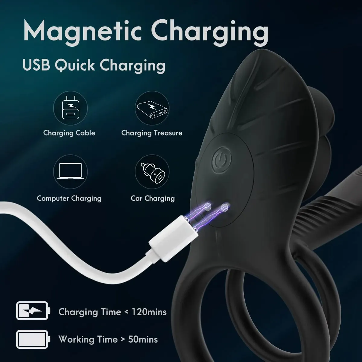 Cock Ring Vibrating for Men Ejaculation Delay Male Erectile Penis Ring G-Spot Clitoris Anal Stimulator Adult Sex Toy for Couples