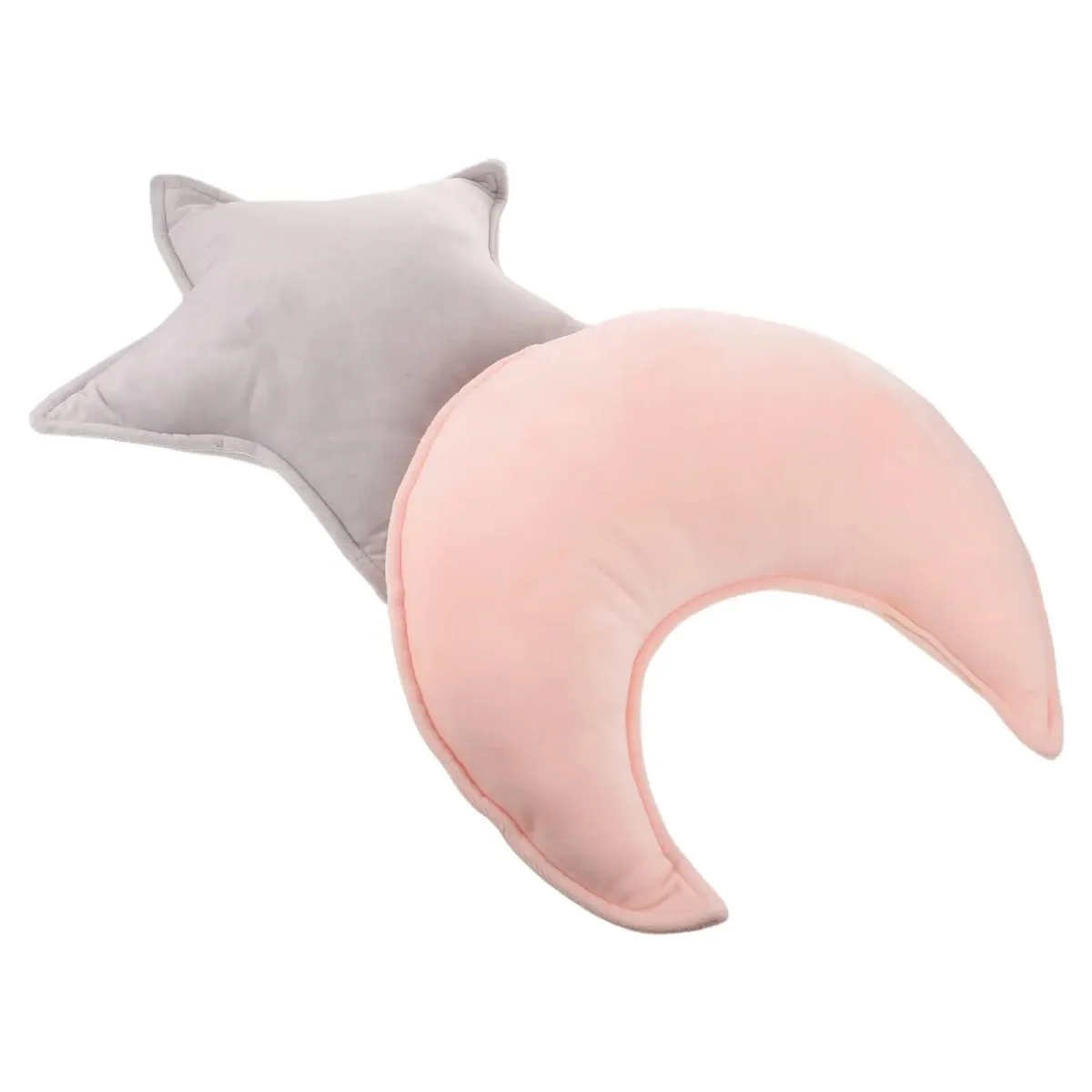 2Pcs Bantal Bulan dan Bintang Kusyen Bilik Bayi Hiasan Lembut Tapak Semaian Bantal Bantal Hiasan Katil untuk Ruang Tamu Bilik Tidur