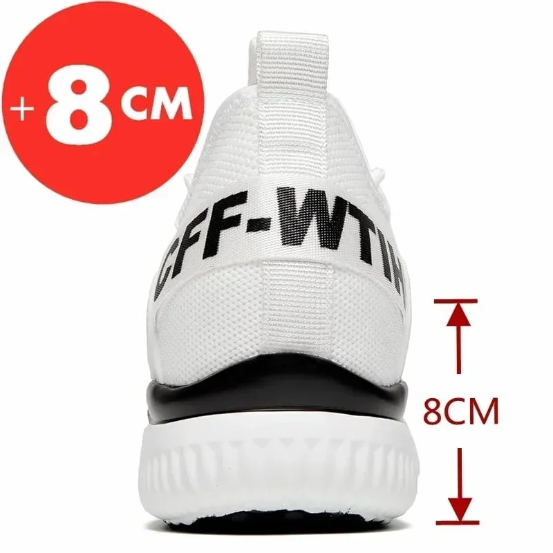 New 2025 Sneakers Man Elevator Shoes Height Increase Shoes for Men Insoles 8CM Sports Heightening Shoes Tall Shoes 39-43
