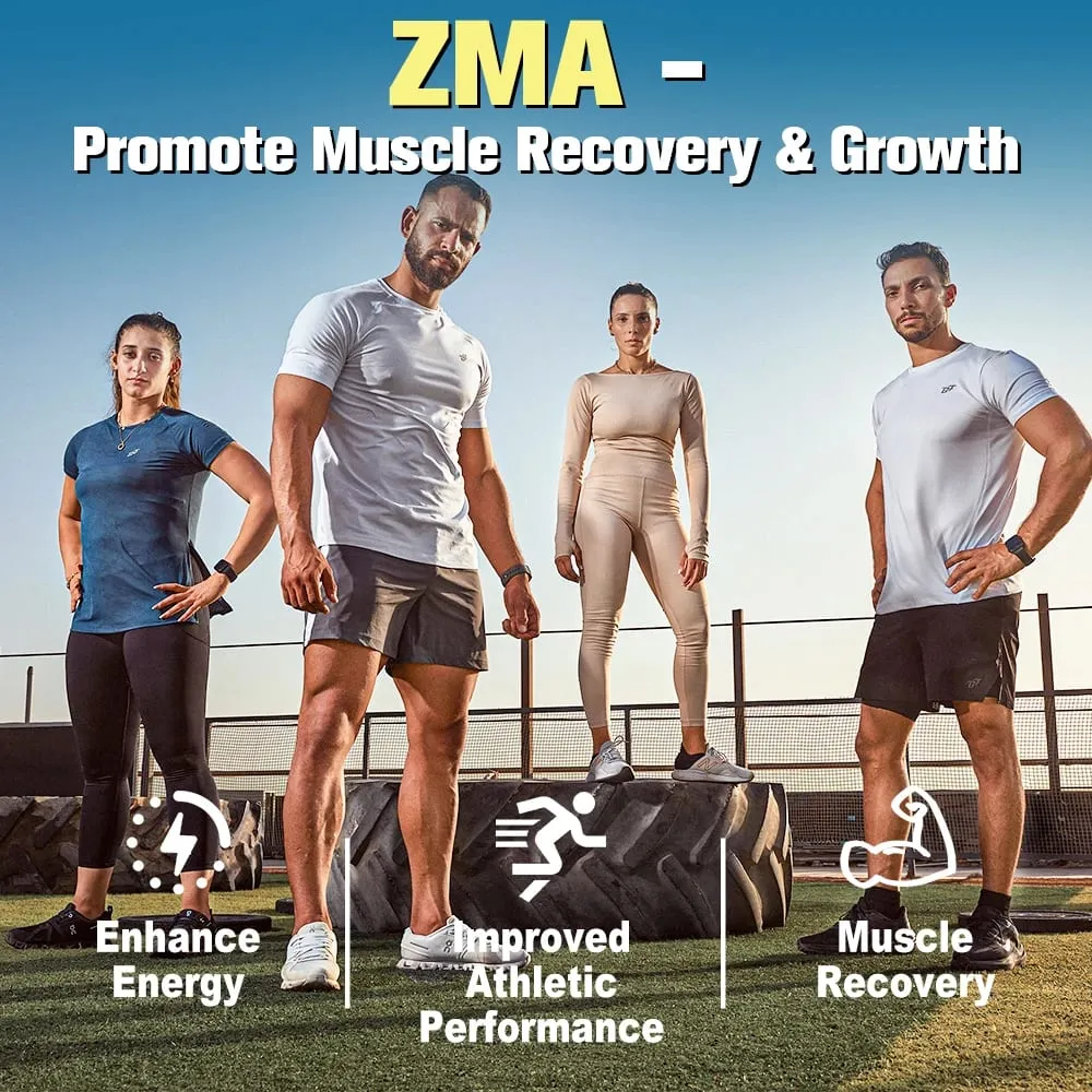 ZMA Supplements Capsules with Zinc Magnesium Vitamin B-6 Support Energy Overall Health Joint Suitable for Men & Women