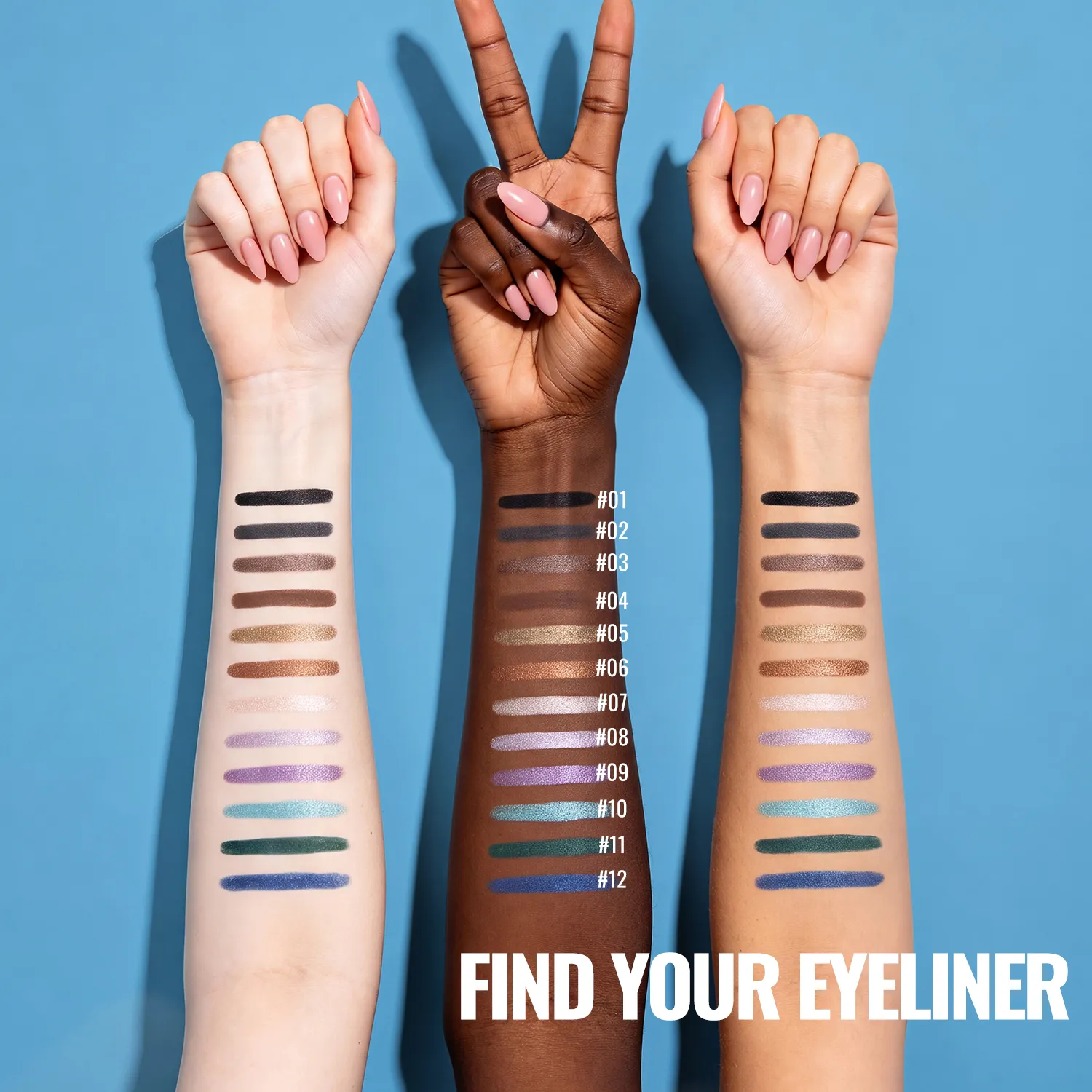 Pearlescent Green Eyeliner Pencil 12 Color Smooth Eye Pigment Glitter Eye Liner Eyeshadow Pen Long-Lasting Waterproof Eye Makeup