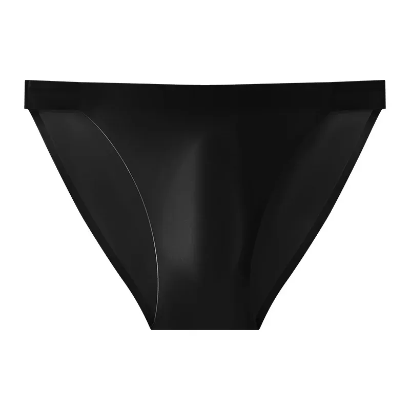 Smooth Seamless Underwear Men Sexy Ice Silk Briefs Quick Drying Underpants Male Breathable Lingerie Male Silky Undies Short Pant