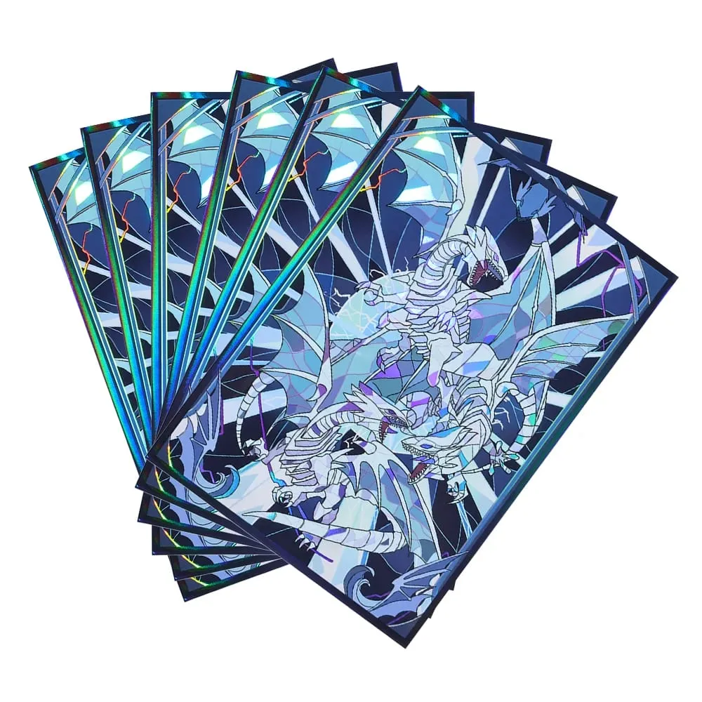63x90mm 50-100pcs Blue eyed White Dragon Anime Card Sleeves Board Game Card Sleeves Game Collection Cards Protector for YGO