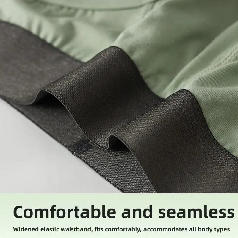 Bamboo Fiber Summer Thin Briefs Men Thin Underpants Splicing Men Front Opening Panties Lingerie Quick Dry Seamless Underwear