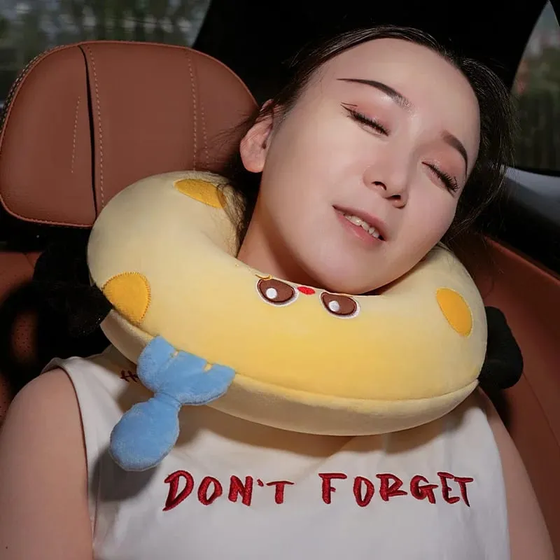 U-Shaped Pillow With Box Plush Sleep Neck Protection Pillow Office Cushion Cute Lovely Travel Pillows For Children/Adults