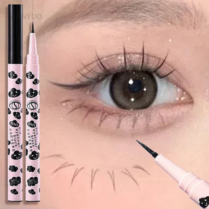 Stylo Eyeliner liquide mat naturel Ultra-fin, imperméable, séchage rapide, pour cils inférieurs, vers à soie, outil de maquillage pour les yeux lisses à haute teneur en pigments