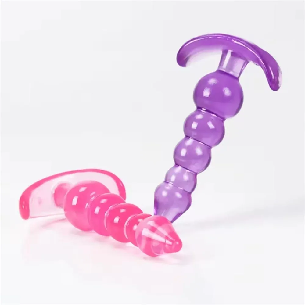 Anal Beads Dildo Soft Silicone Anal Plugs Butt Plug Prostate Massage Unisex Sexy Stopper Adult Sex Toy for Men Women Adult Games
