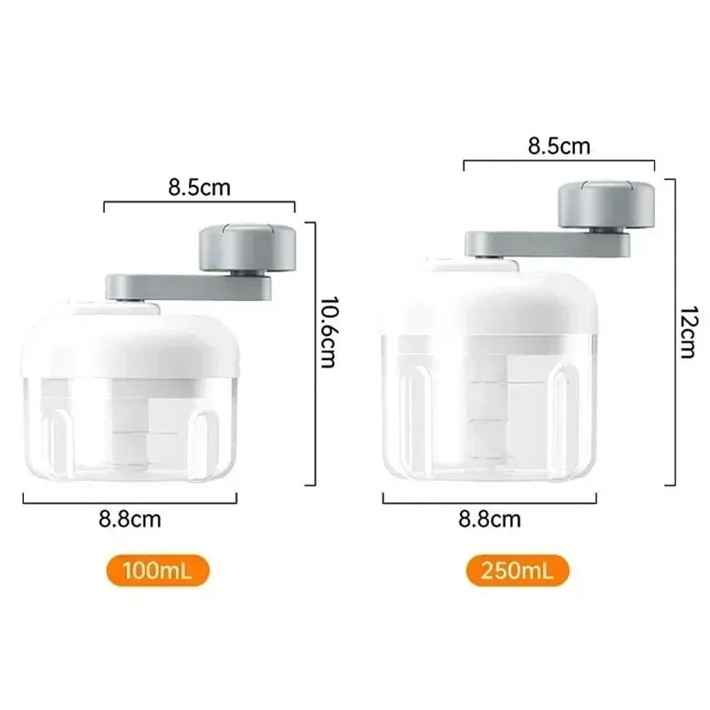 Perajang Sayuran Multifungsi Pengolah Makanan Kecil Manual Perajang Makanan Putar Tangan Alat Mincer Bawang Putih Gadget Dapur