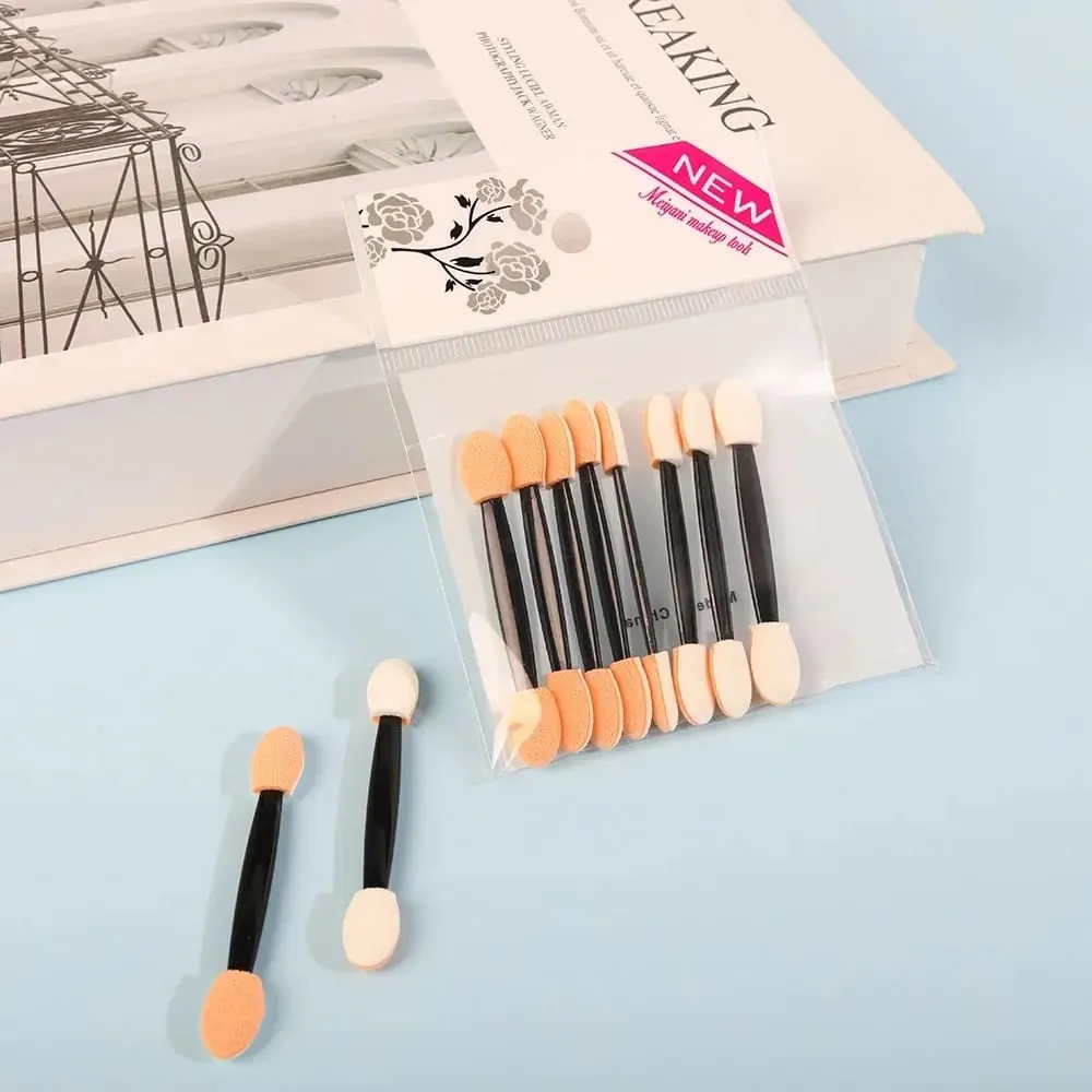 Double Sided Eyeshadow Applicators In Bulk Sponge Eye Shadow Brushes Disposable Mini Makeup Brushes Wholesale Cosmetic Tools