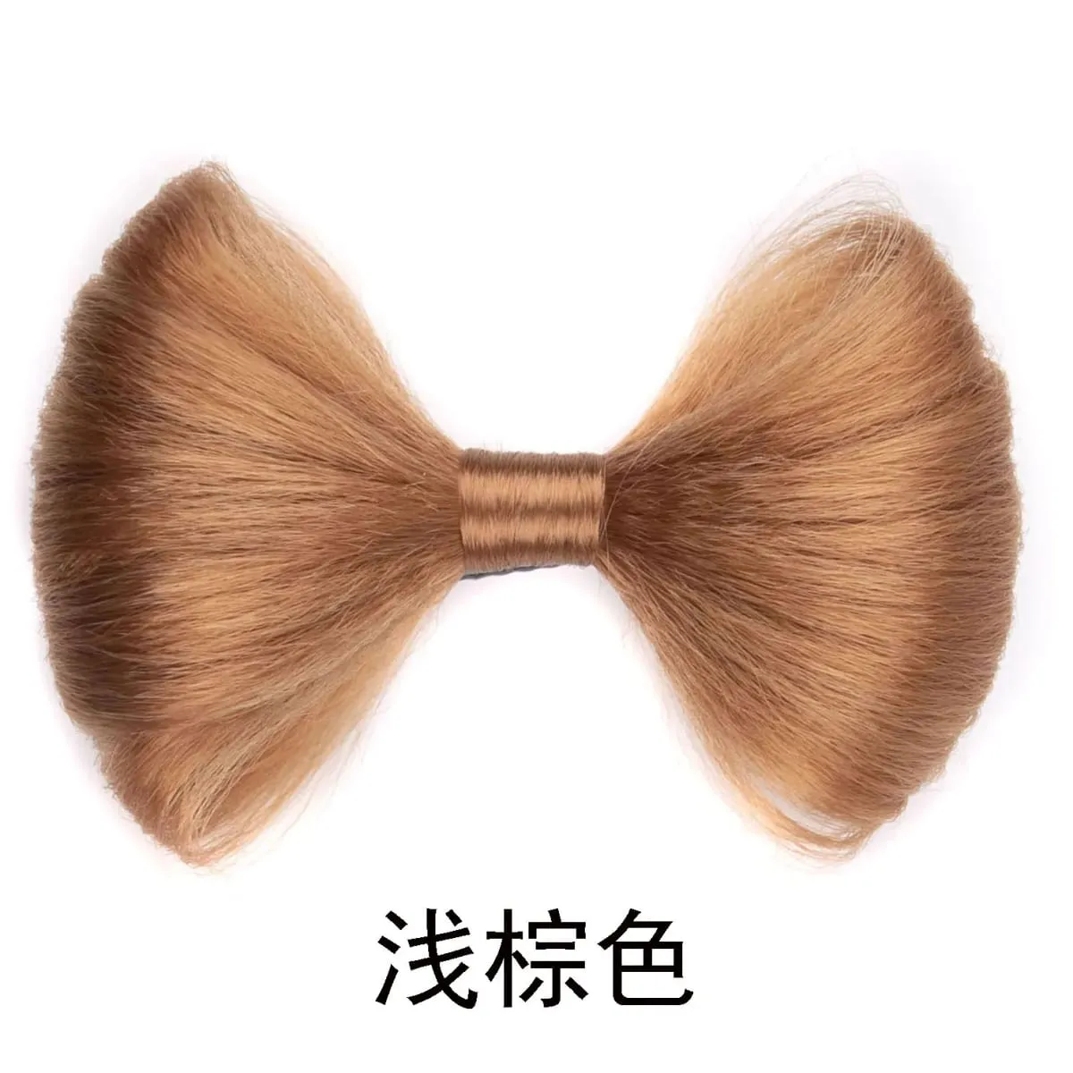1B Black Synthetic wigs Butterfly Hair Buns 9x12cm 15g Claw Clip Ponytail Hair Pieces for Kids Easy Install Hair Accessories