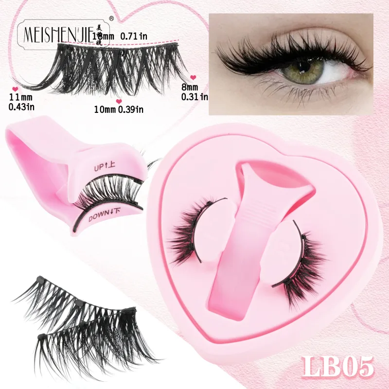 Magnetic Eyelashes 1Pcs No Glue Needed Reusable Natural Look 3D Lashes Easy Apply Soft Magnetic Lashes Kit for Eye Makeup