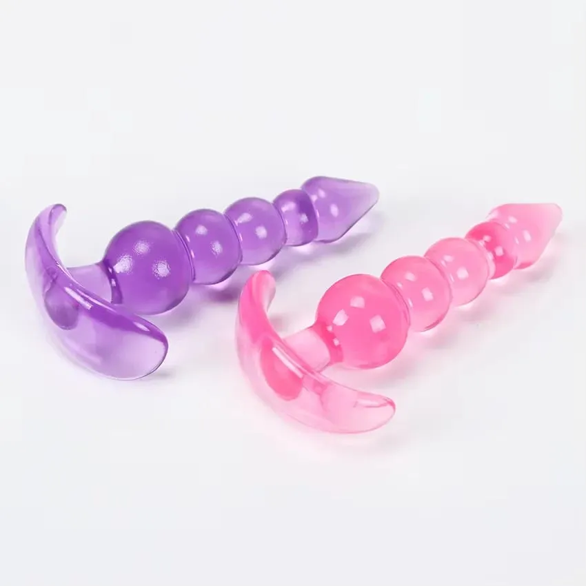 Anal Beads Dildo Soft Silicone Anal Plugs Butt Plug Prostate Massage Unisex Sexy Stopper Adult Sex Toy for Men Women Adult Games