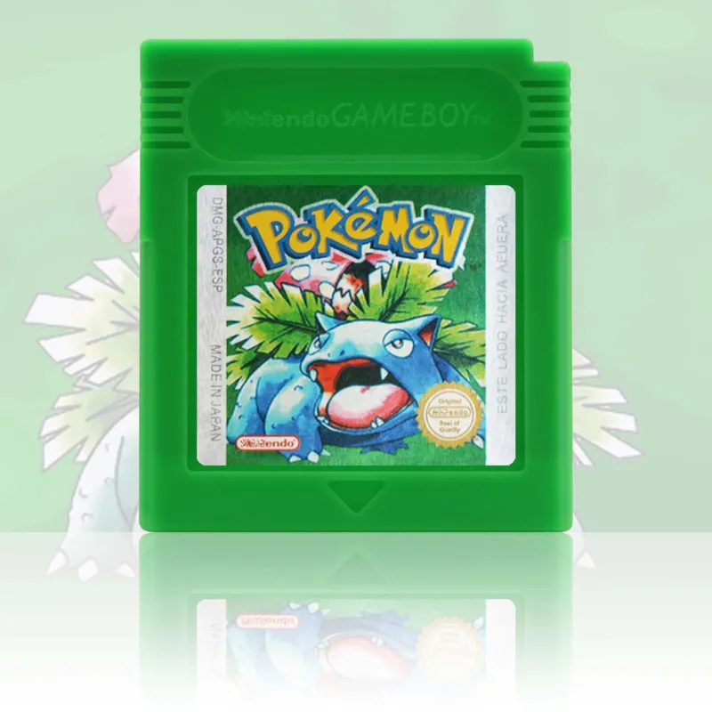 GBA/GBC ESP Version Pokemon Esmeralda/Rojo Fuego/Plata/Cristal Game Cartridge Video Game Console Card High Quality with Battery