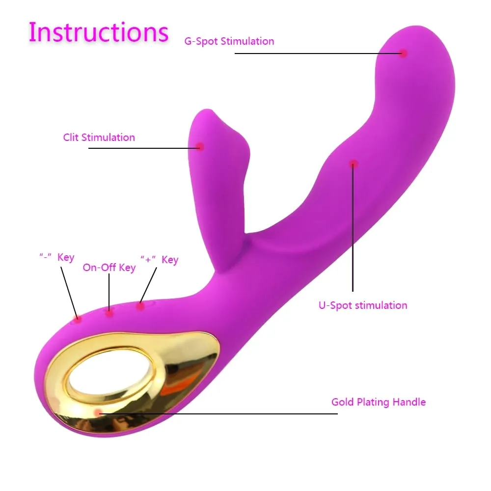 Rabbit G Spot Vibrator for Women 10 Modes Orgasm Dildo Powerful Masturbation Clitoris Stimulator Vaginal Massager Adult Sex Toys