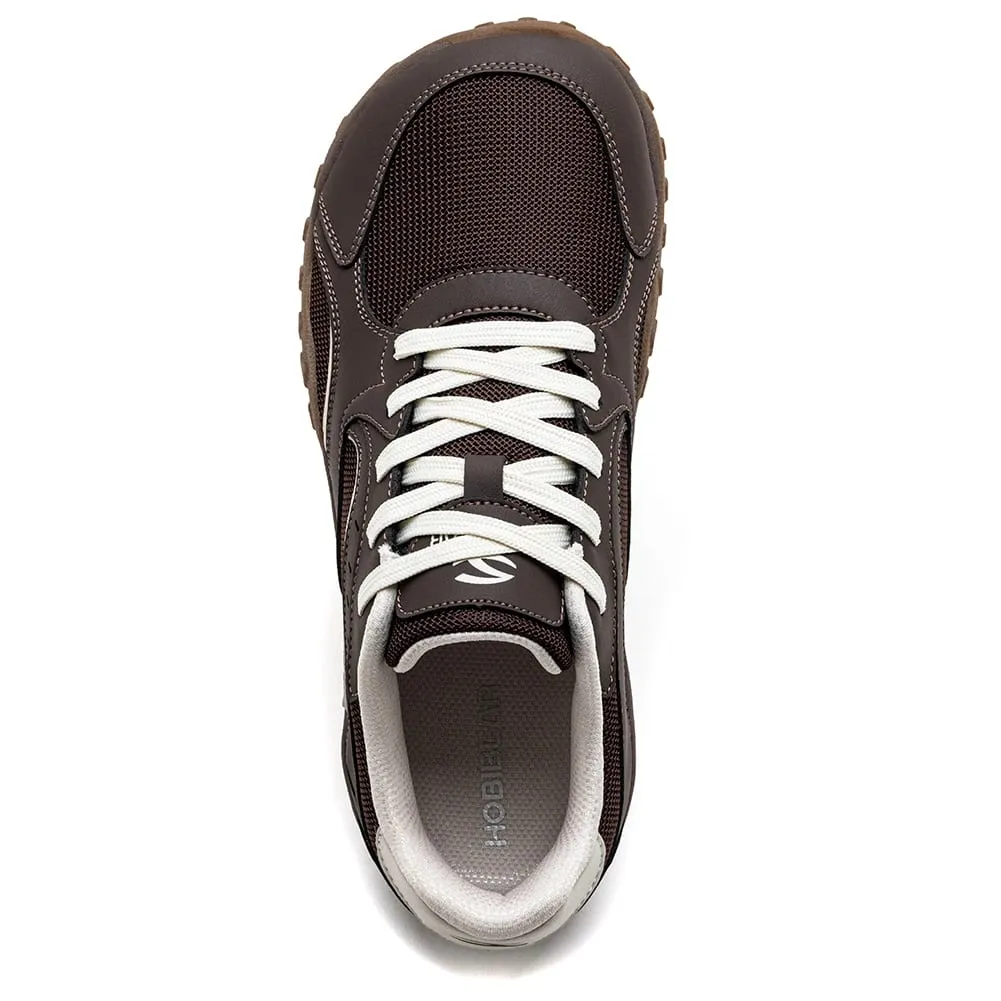 Unisex Wide Toe Hiking Sneakers Lace-Up Walking Shoes Outdoor Travel Artificial Leather Mesh Minimalist Sneakers — image 7
