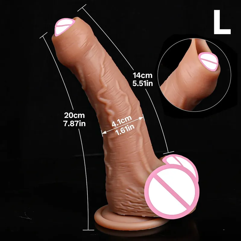 Pas cher doux bite réaliste Strapon gros gode peau sentir petit pénis Double Silicone ventouse bite Gay Anal jouets sexuels hommes femmes