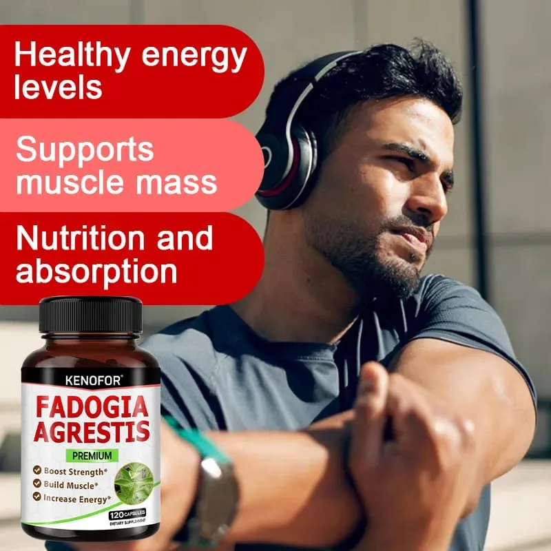 Fadogia Agrestis Capsules - [Maximum Strength] - Strength Drive Athletic Performance Muscle Mass Gluten Free Non-GMO