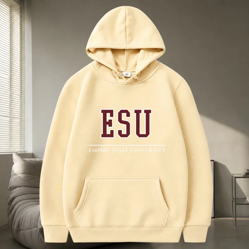 ESU Empire State University Hoodie Sweatshirt Brand New Day Merch Peter Hoodies Unisex Spring and Summer Long Sleeve
