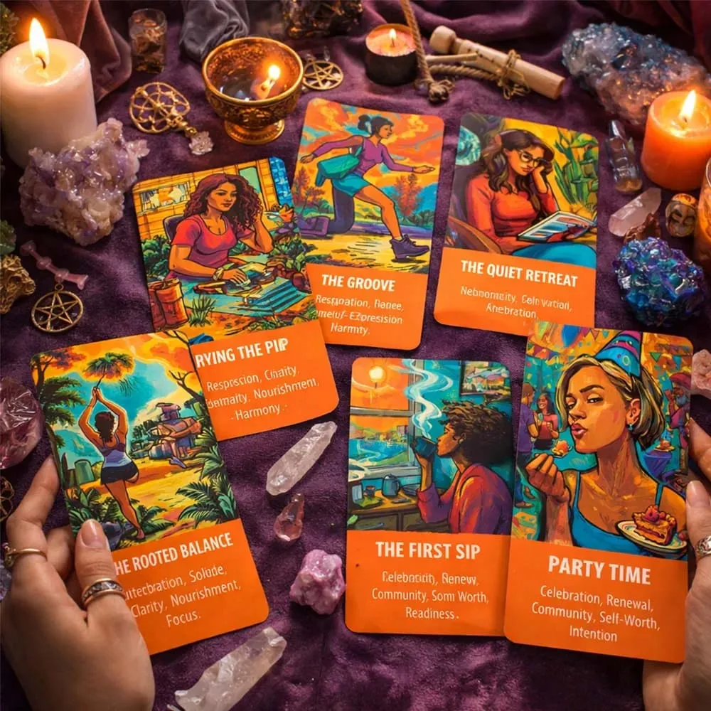 56 Cards The Daily Rhythms Oracle Deck 13x8 Cm Build Inner Connection Understanding Life Changes Card Game Spiritual Insight