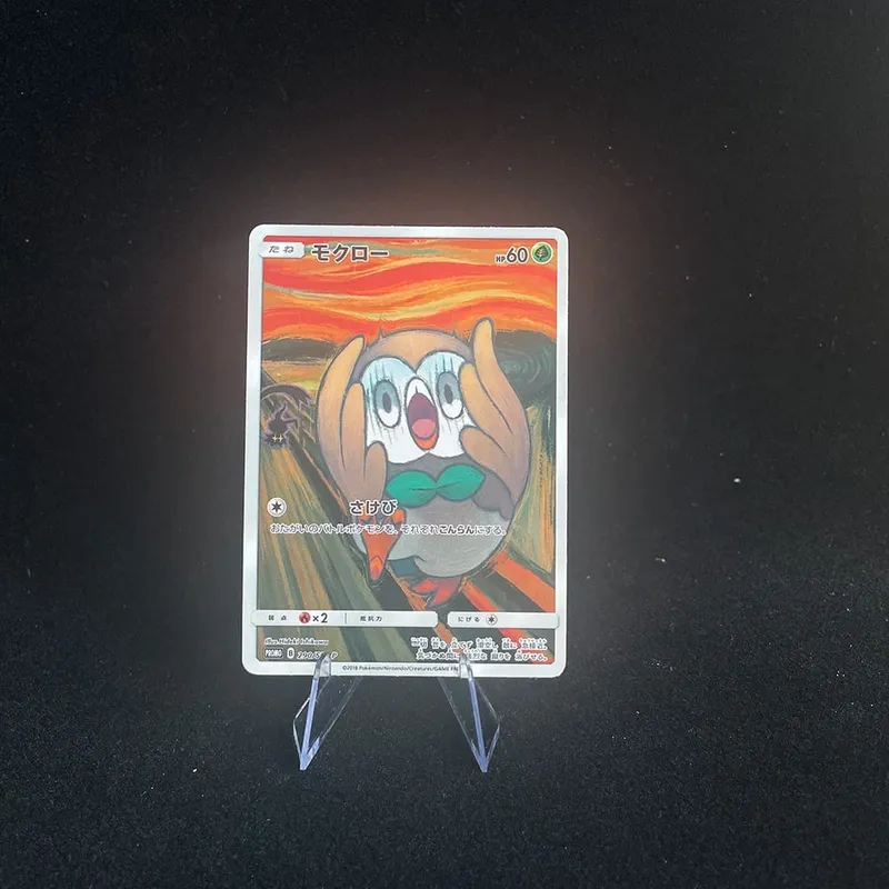DIY Japanese Version Self-made Card Sm-P Promo Psyduck Eevee Mimikyu Rowlet Munch A Retrospective Collectibles Trading Card