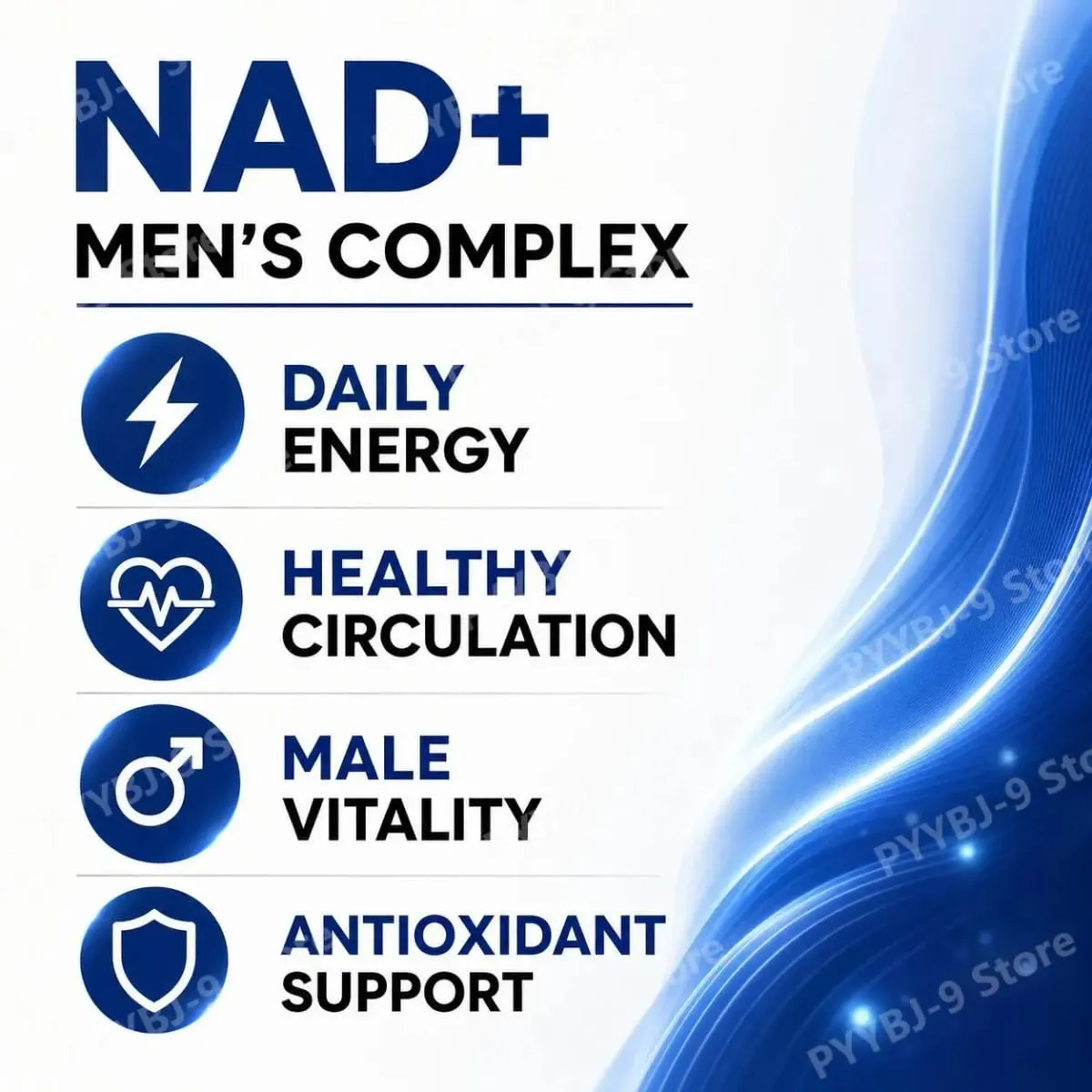 Docteat NAD+ Men's Complex Capsules for Daily Energy Metabolism and Circulatory Support Male Vitality Balance 60 Capsules — image 3