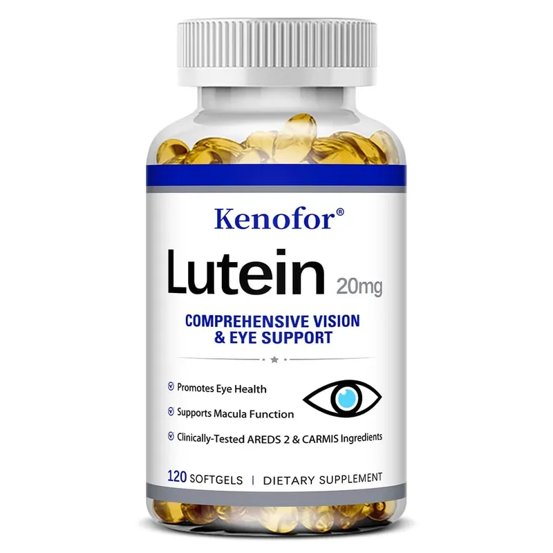 Capsules de lutéine – avec zéaxanthine et vitamine E – Puissant antioxydant pour la santé des yeux, améliore la santé visuelle – 120 capsules