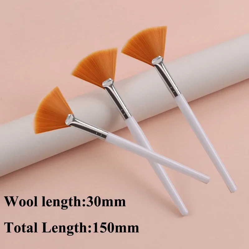 Praktikal na Facial Brushes Fan Makeup Brushes Portable Mask Brush Mga Cosmetic Tool para sa Babae Flexible Facial Soft Mask Applicator — image 13