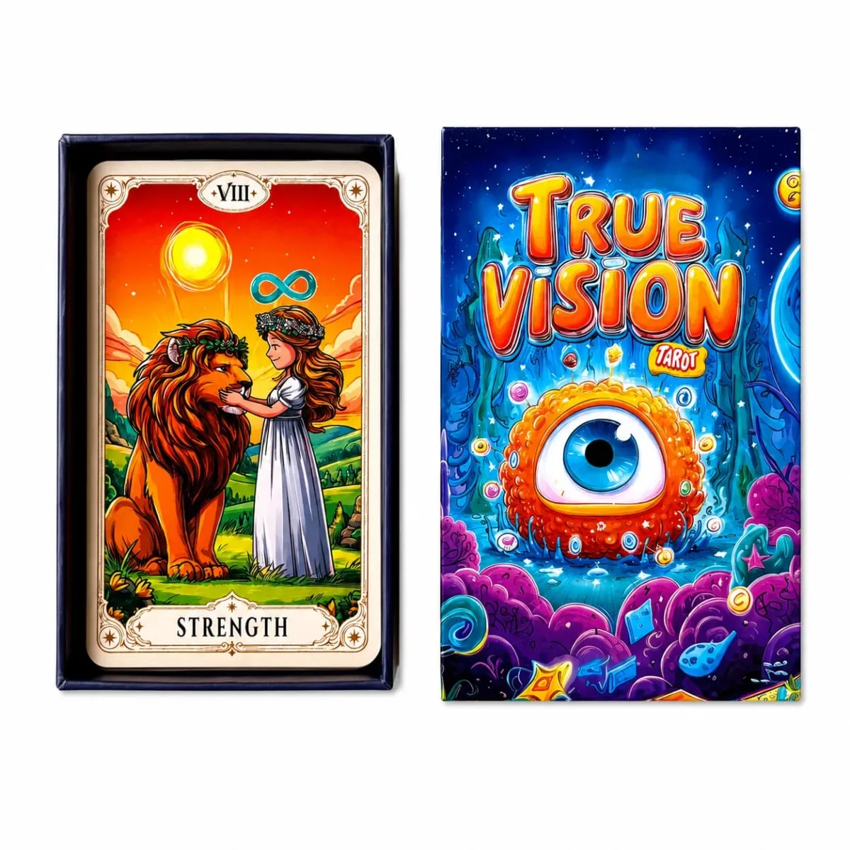 True Vision Tarot Card Deck | 78 Rider-Waite-Inspired Cards with a Guidebook for Daily Guidance Love Career