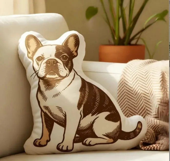 3D printed simulation dog pillow funny pet shaped pillow living room bedroom soft decoration personalized holiday gift