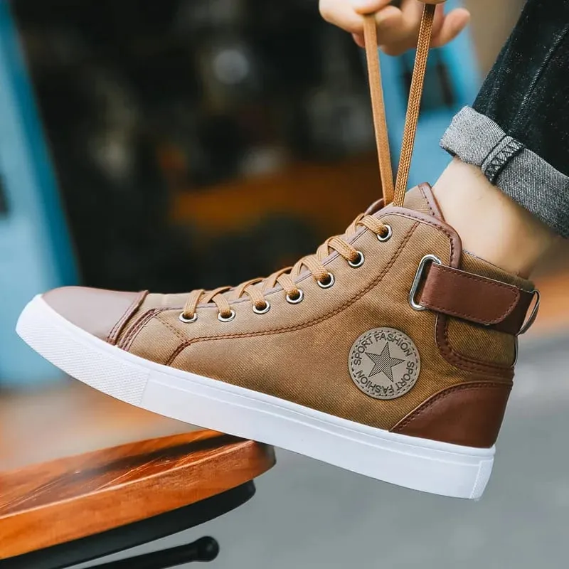 Men's High Top Walking Shoes Hot Selling Teenagers Outdoor Leisure Shoes Thick Soled Practical Jogging Large Size 39-46 Sneakers