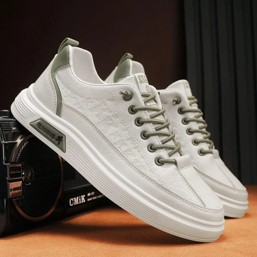 Men's Fashionable Solid Color Low-Top Shoes Comfortable Non-Slip Durable Casual Sneakers Suitable for Men's Outdoor Activities