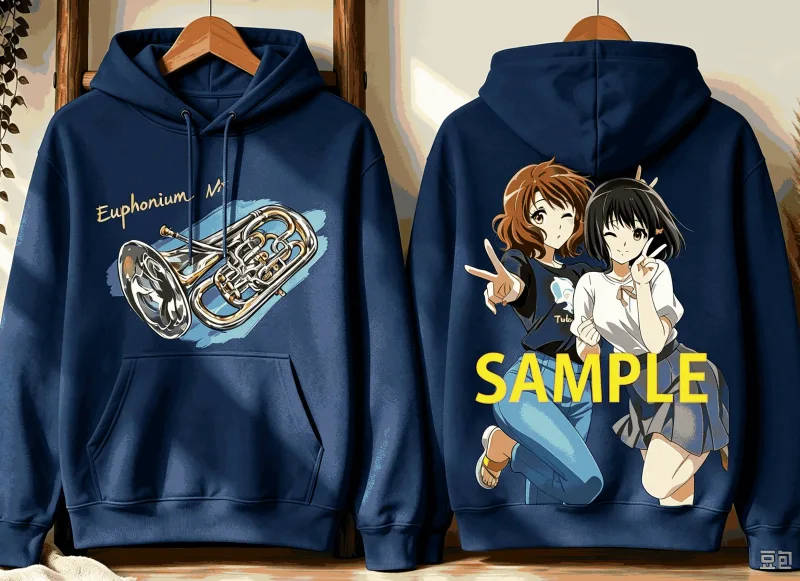 Sound! Euphonium Neutral Men's and Women's Fashion Hip Hop Oversized Unisex hoodies sweatshirt Sports Graphic Comfortable soft β image 8