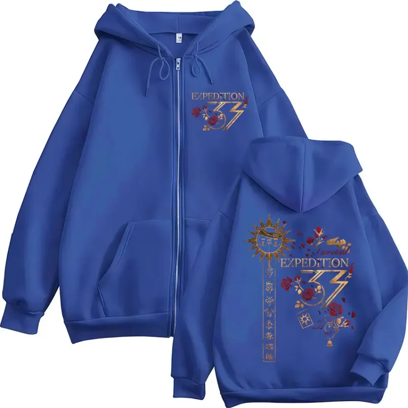 Esquie Game Clair Obscur Expedition 33 Zipper Hoodies Men Women Clothing Casual Oversized Zip Up Hooded Sweatshirts Jacket Coat — image 5