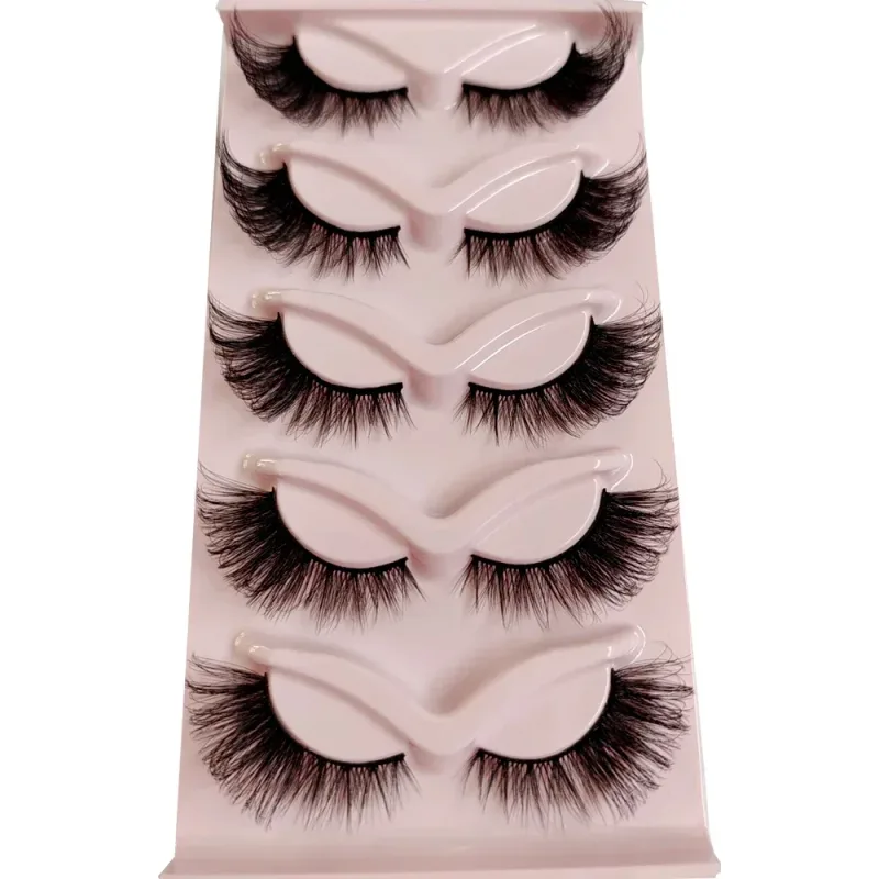 New Cat Eye Lashes 5/7/10 pairs 3D Faux Mink Eyelashes Winged Fluffy Fake Lashes Soft Natural long Full Strip Lash Make