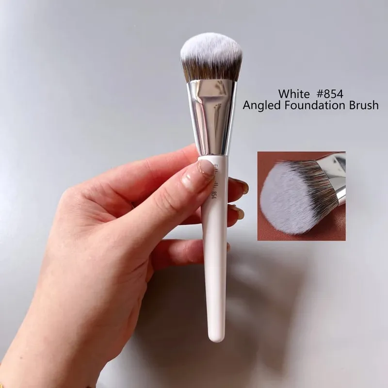 1 stk hvide pulver makeup børster 3D flydende foundation base make up børste Øjenskygge blanding Detail Face Eye Concealer Skønhedsværktøj