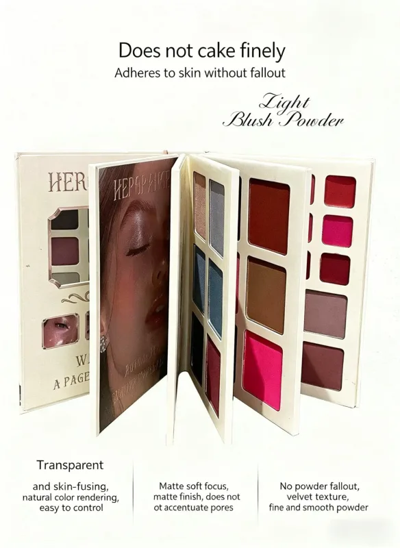 78 barev Profesionální paleta očních stínů Book Design All In One Makeup Set Shimmer Matte Highlighter Contour Blush Lip Gloss Cos