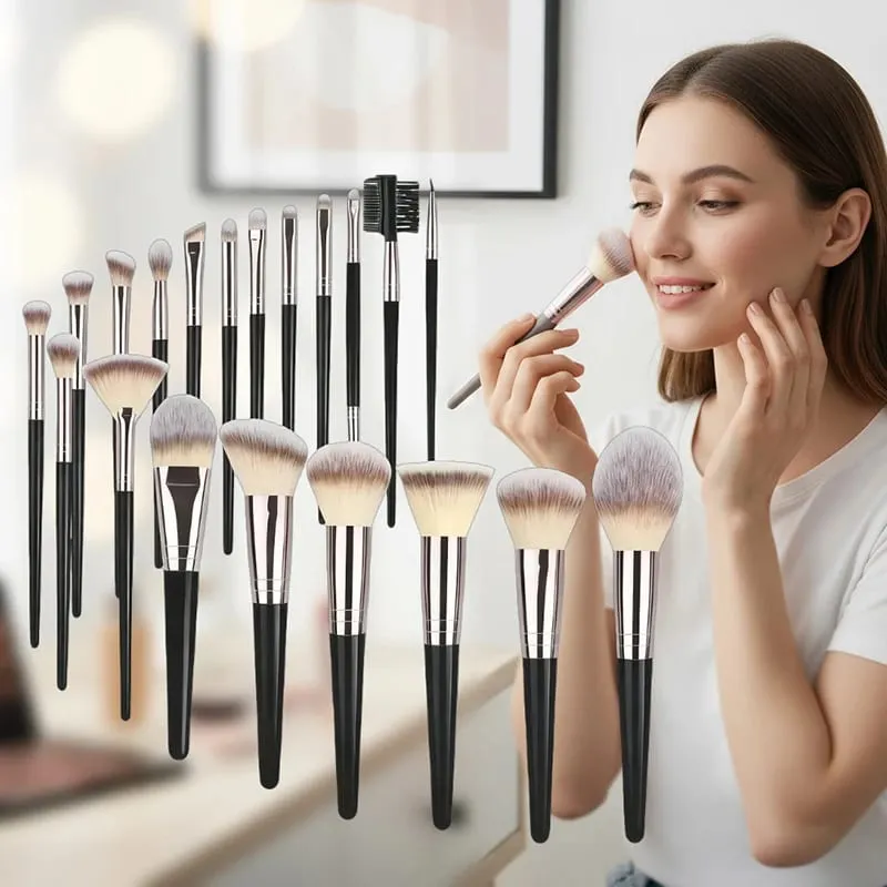 Professional 3-20PCS Makeup Brushes Set Soft Fluffy Foundation Eyeshadow Concealer Blending Kabuki Women Beauty Tool